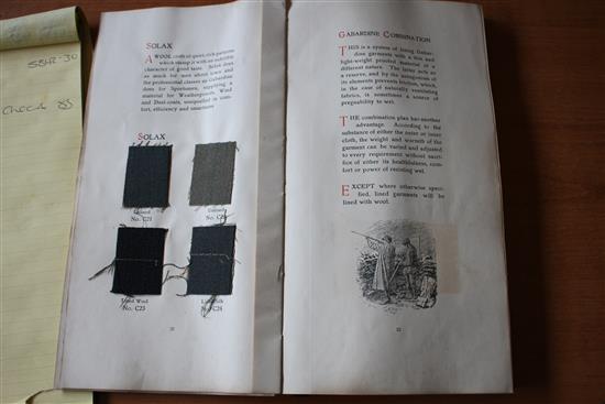 Burberry - Burberry For Men, 19th edition, elongated qto, 256 pages, many mounted with cloth swathes, Burberry gilt coat of arms to fro